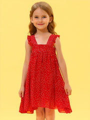Girls Polka Dot Swing Dress Summer Clothing