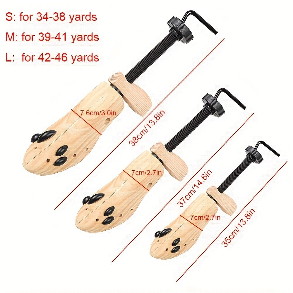 Unisex Shoe Clogs Shaping Frame Pine Adjustable Flats High Heel Boots Stretcher