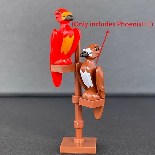 5pcs Phoenix Bird Blocks Set Colorful Farm Scene Decor Toy for Kids