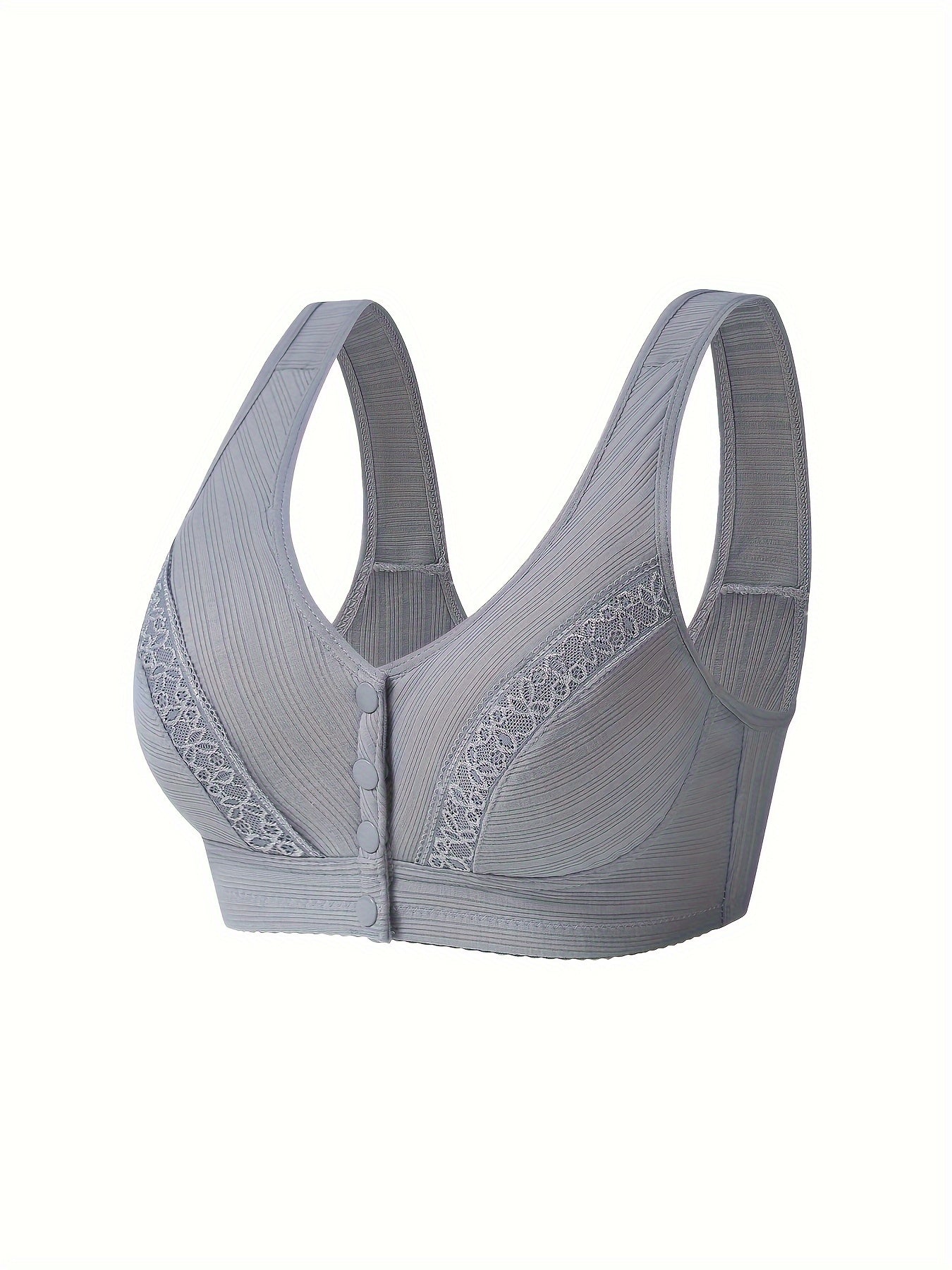 2pcs Front Buckle Wireless Bras Comfy & Breathable Push Up Bra