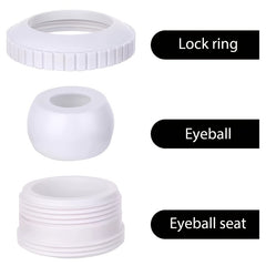 Swimming Pool Eyeball Nozzle Flow Inlet Fitting Directional Flow Inlet Fitting