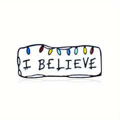 Minimalist Men's Brooch - I Believe Slogan Pin