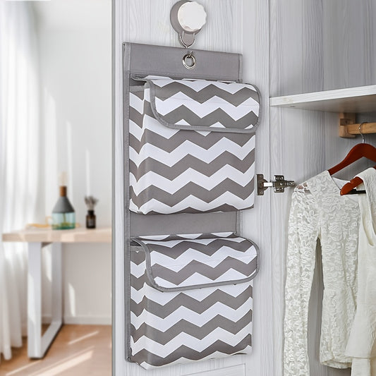 Oxford Cloth Hanging Storage Bag 2 Pockets Strong Sticky Hook