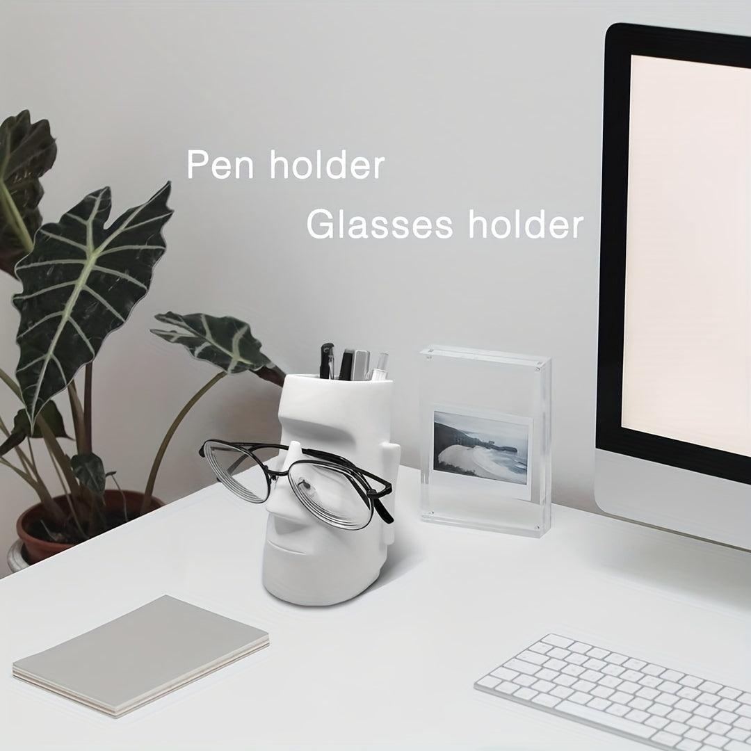 Pen Holder for Desk with Glasses Holder Makeup Brush Office Desk Accessories
