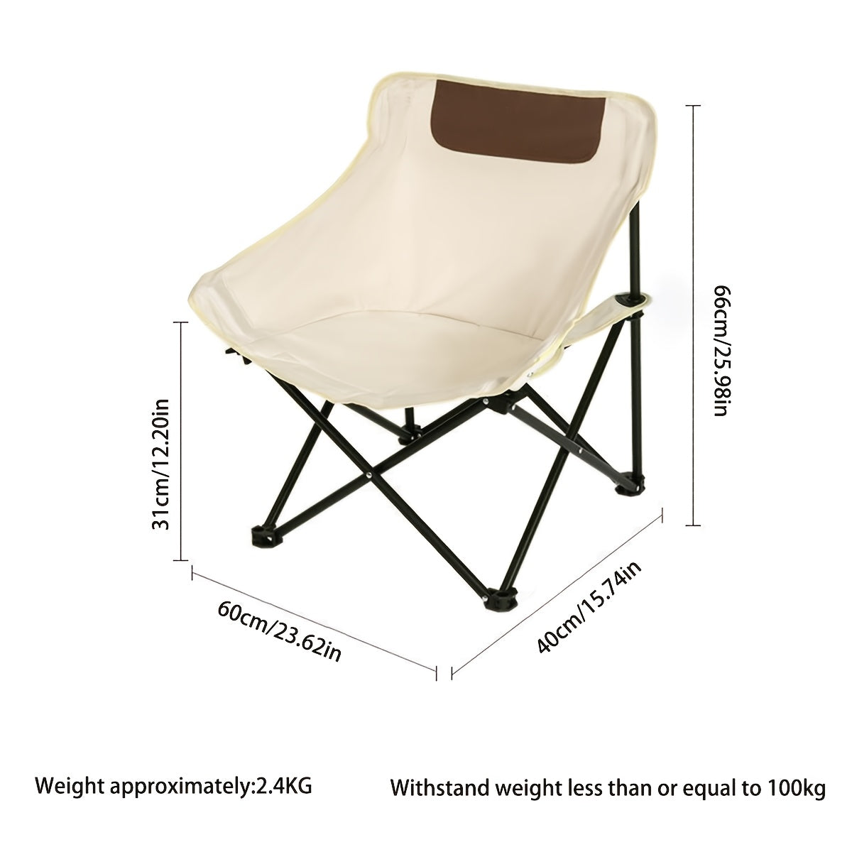 Portable Folding Moon Chair for Camping Picnic Beach