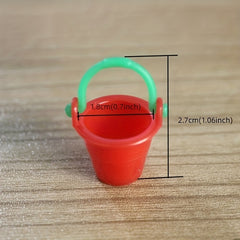 Mini Plastic Beach Decoration Simulation Water Bucket