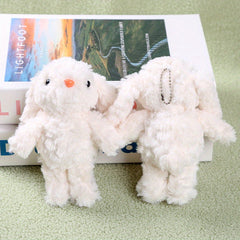 2pcs Lop Eared Bunny Plush Dolls Fluffy Rabbit with Expressive Eyes Soft Hanging