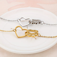 Women's Heart Cat Claw Print Bracelet