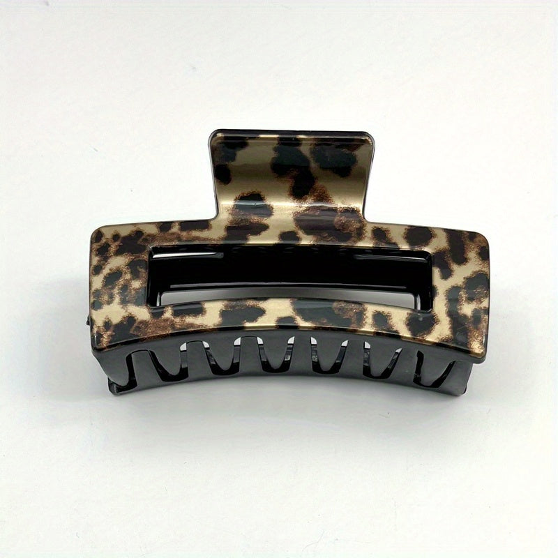 Leopard Print Hollow Hair Claw Large Hair Clip Hair Accessories