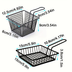 Long Handle Metal French Fries Basket
