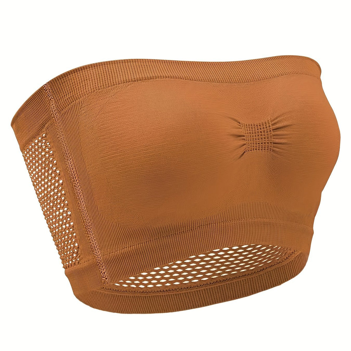  Solid Padded Breathable Tube Top Women's Plus Sexy Top Bra