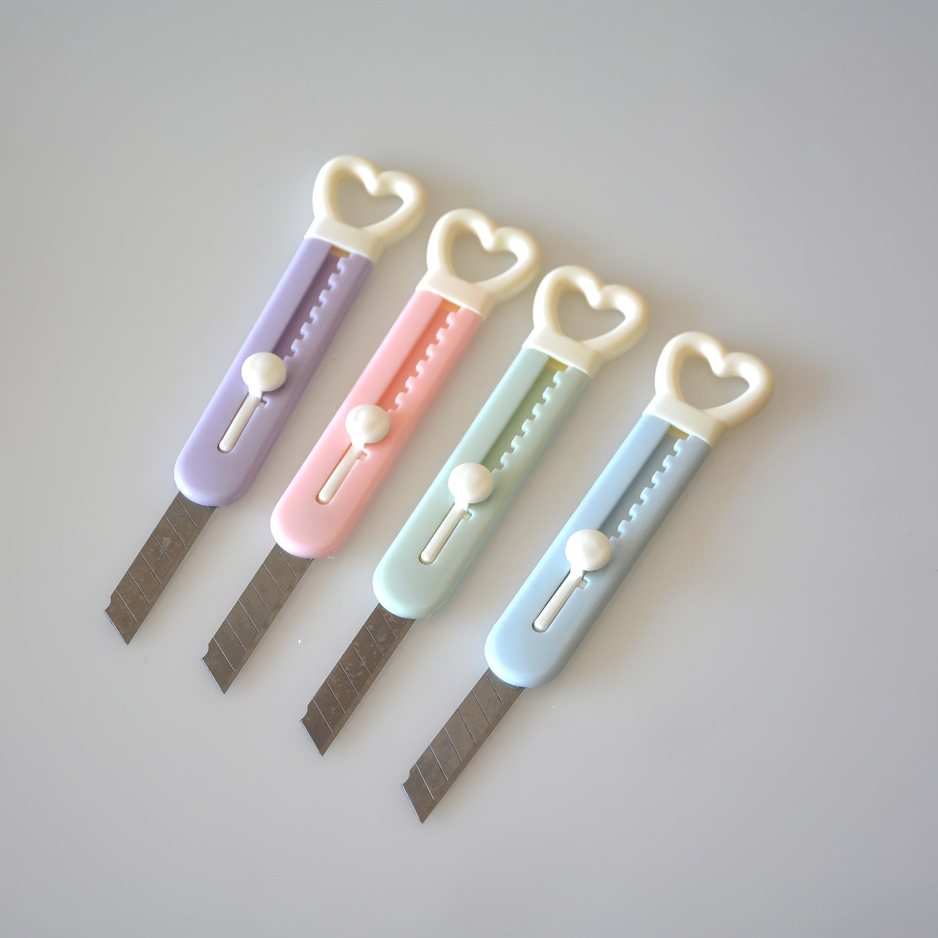 Heart Shape Retractable Box Cutters Office & Home Use