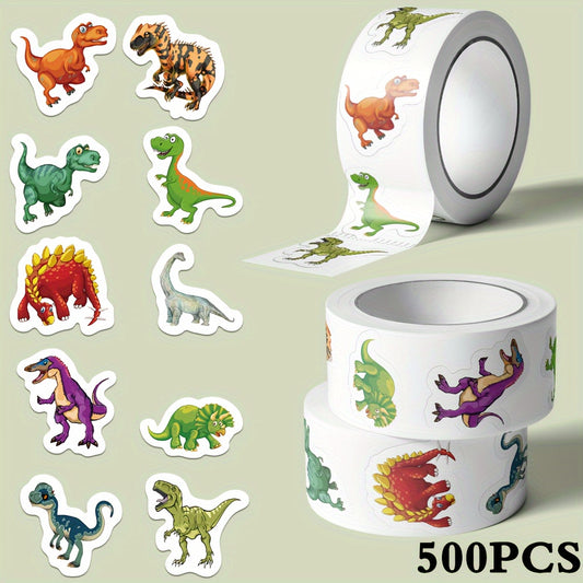 500pcs Dinosaur Stickers Colorful Self Adhesive Decals for DIY Crafts and Decor