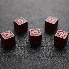 5PCS Square Edged Polyhedral Dice Set for Table Game