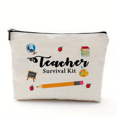 Students Thank Teachers Gift Stationery Bag Waterproof Zipper Makeup Bag