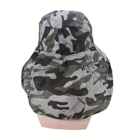 Men's Bucket Hat With Face Cover Wide Brim Sun Hat