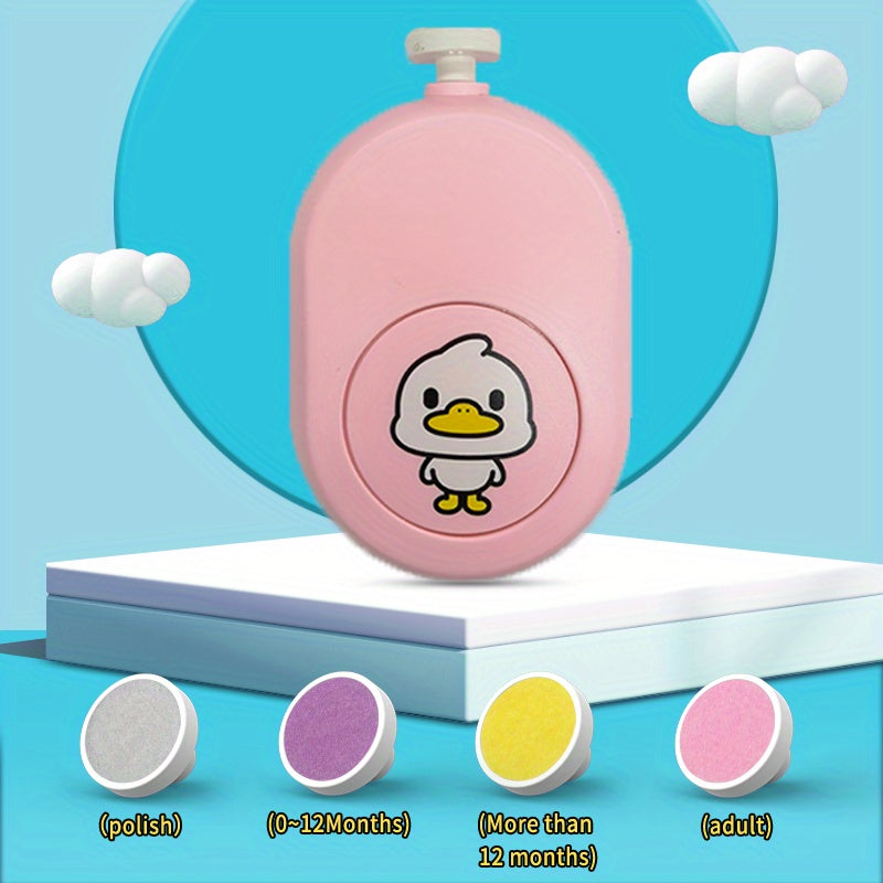 Ergonomic Nail Clipper Set with 4 Grinding Heads for Infants Adults Hands & Toes