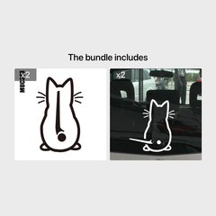 Cat Pattern Wiper Sticker for Rear Window