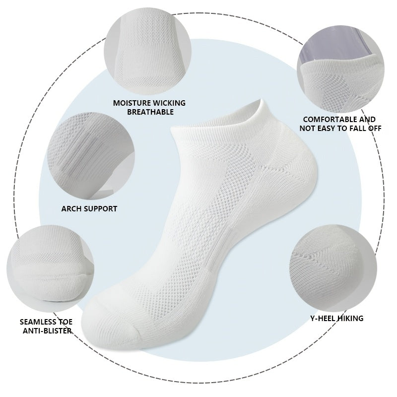 5 Pairs Breathable Athletic Socks for Running Training Hiking