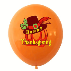 6pcs Thanksgiving Balloon Decoration Turkey Pumpkin Maple Leaf Latex Balloon