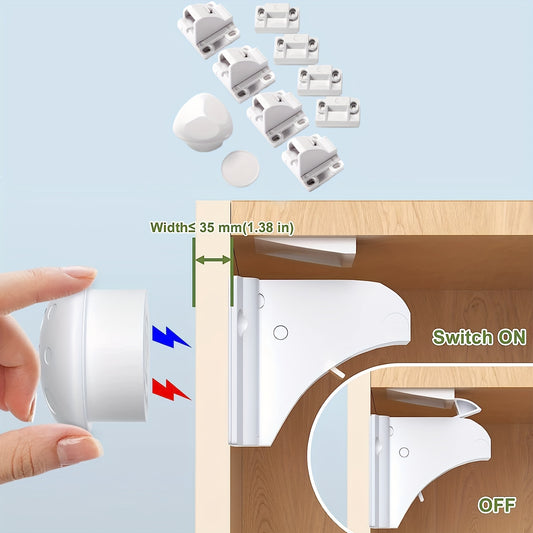 Child Safety Magnetic Cabinet Locks - Baby Proofing Drawer Locks