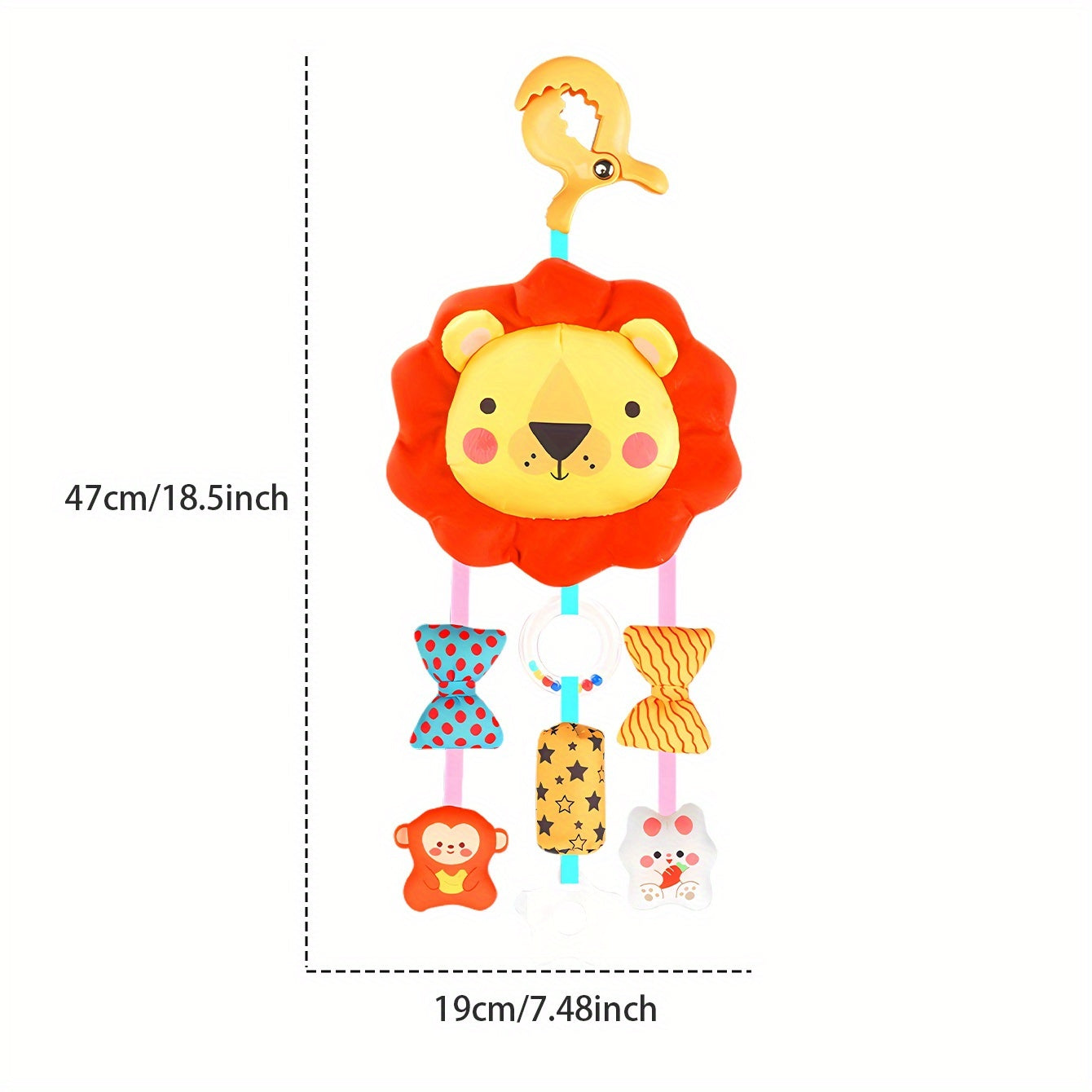Cartoon Wind Chime Hanging Ornament for Bed or Car, Portable Clip