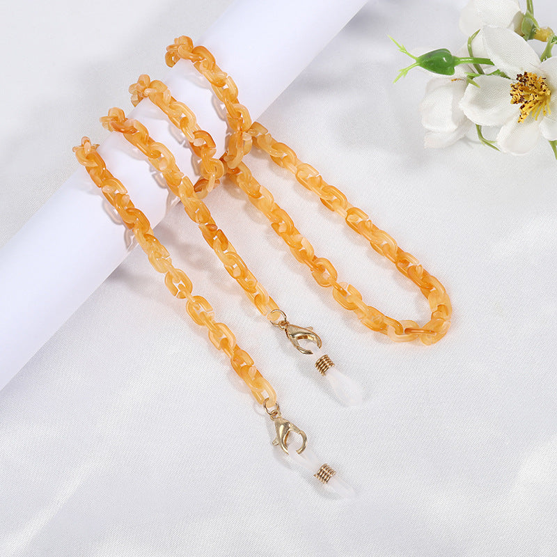 Acrylic Vintage Glasses Chain Mask Lanyard Necklace Women