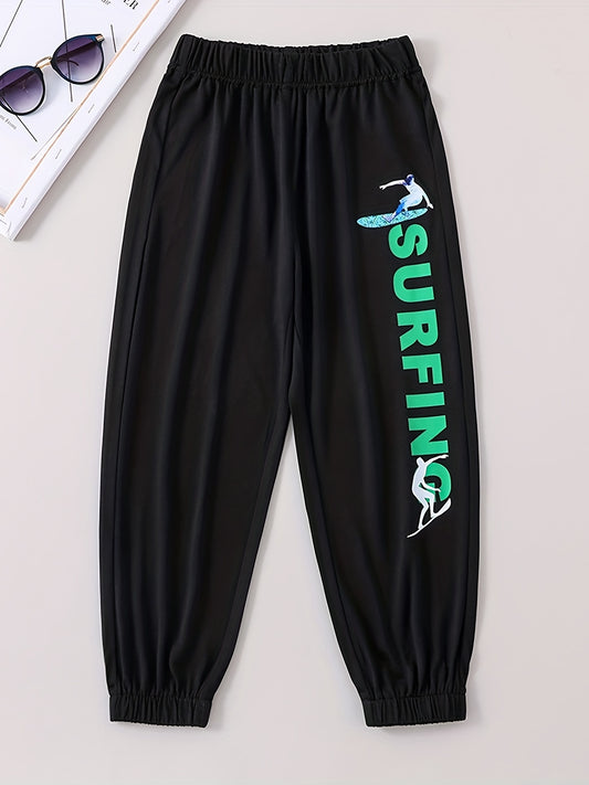 Teen Casual SURFING Elastic Waist Sweatpants Clothes