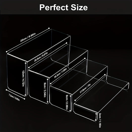 4 Layer Acrylic Display Stand for Dessert Dolls Cosmetics Collection