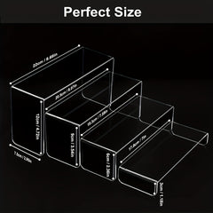 4 Layer Acrylic Display Stand for Dessert Dolls Cosmetics Collection