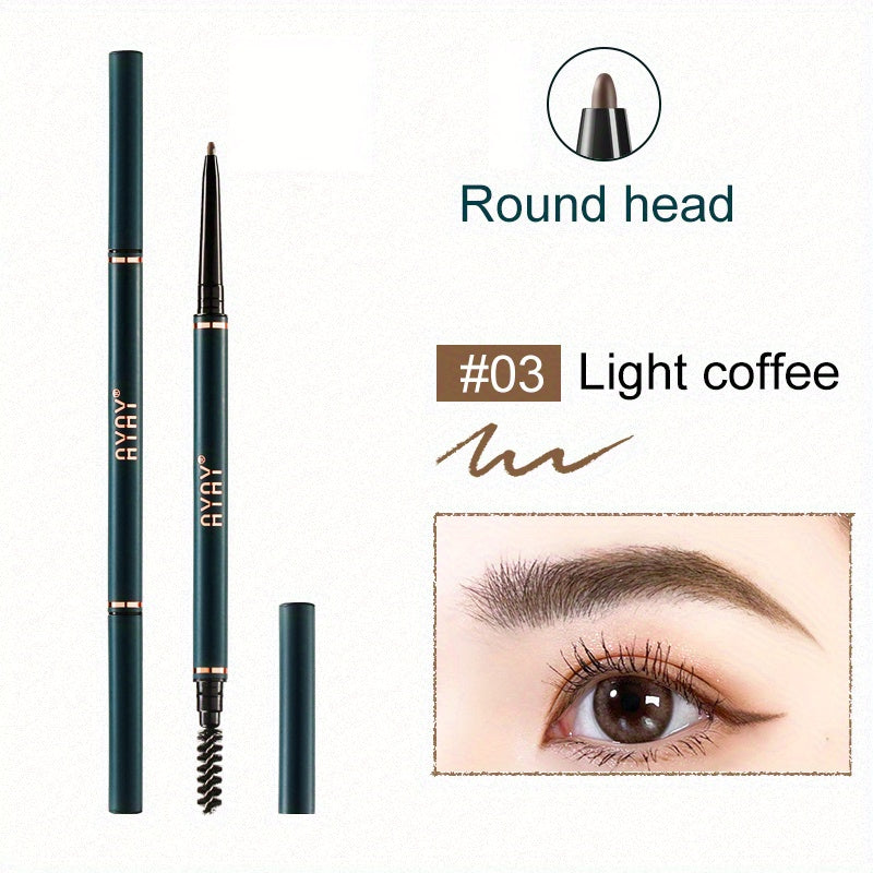 Waterproof Sweat Proof Round Head Eyebrow Pencil 4 Colors