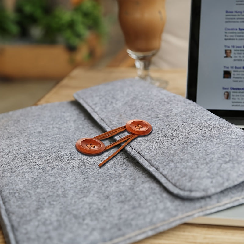 Grey Felt Laptop Bag Notebook Computer Case Tablet Bag