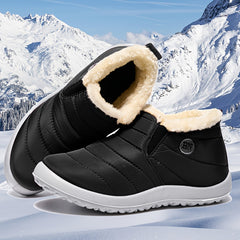 Women's Fleece Lining Snow Boots Waterproof Soft Sole Ankle Boots