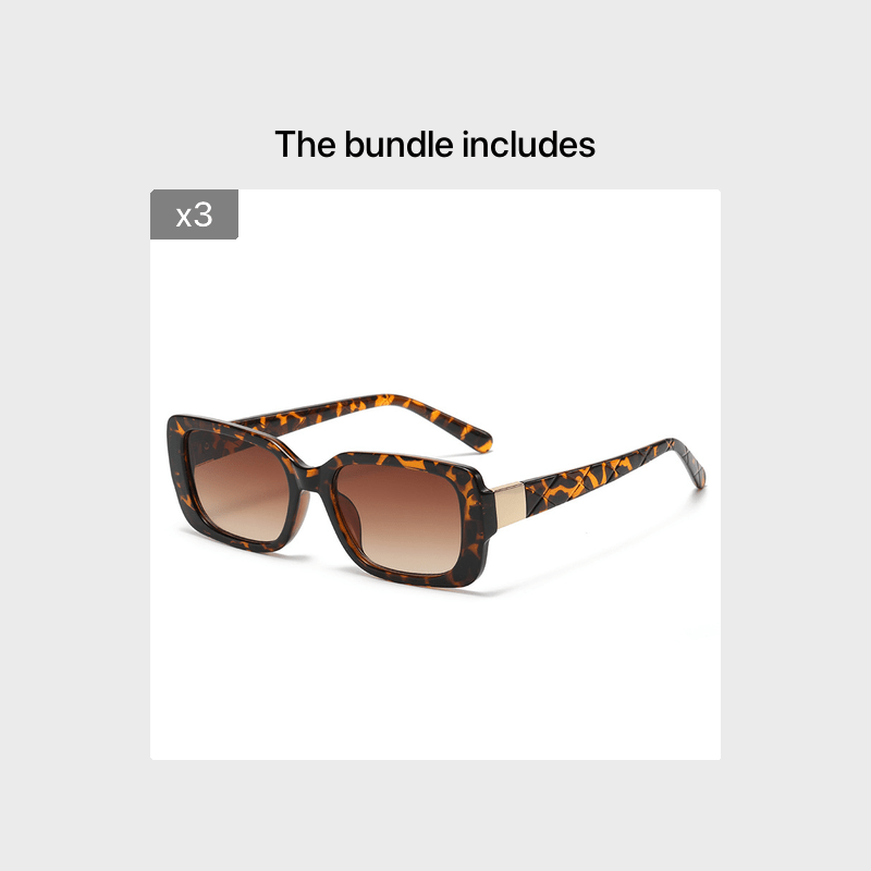 Vintage Oversized Square Sunglasses Women Sun Protection Lenses