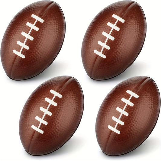 4pcs Foam Toy Footballs Brown Stress Ball for Party Favors