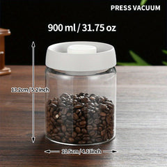 Glass Press Vacuum Seal Kitchen Storage Jar Airtight Containers