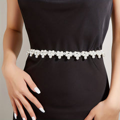 Faux Pearl Waist Chain Belly Chain Decorative Girdle For Women