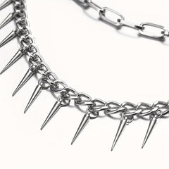 Pocket Chain Pants Trousers Chain Layered Waist Spike Tassel Chain