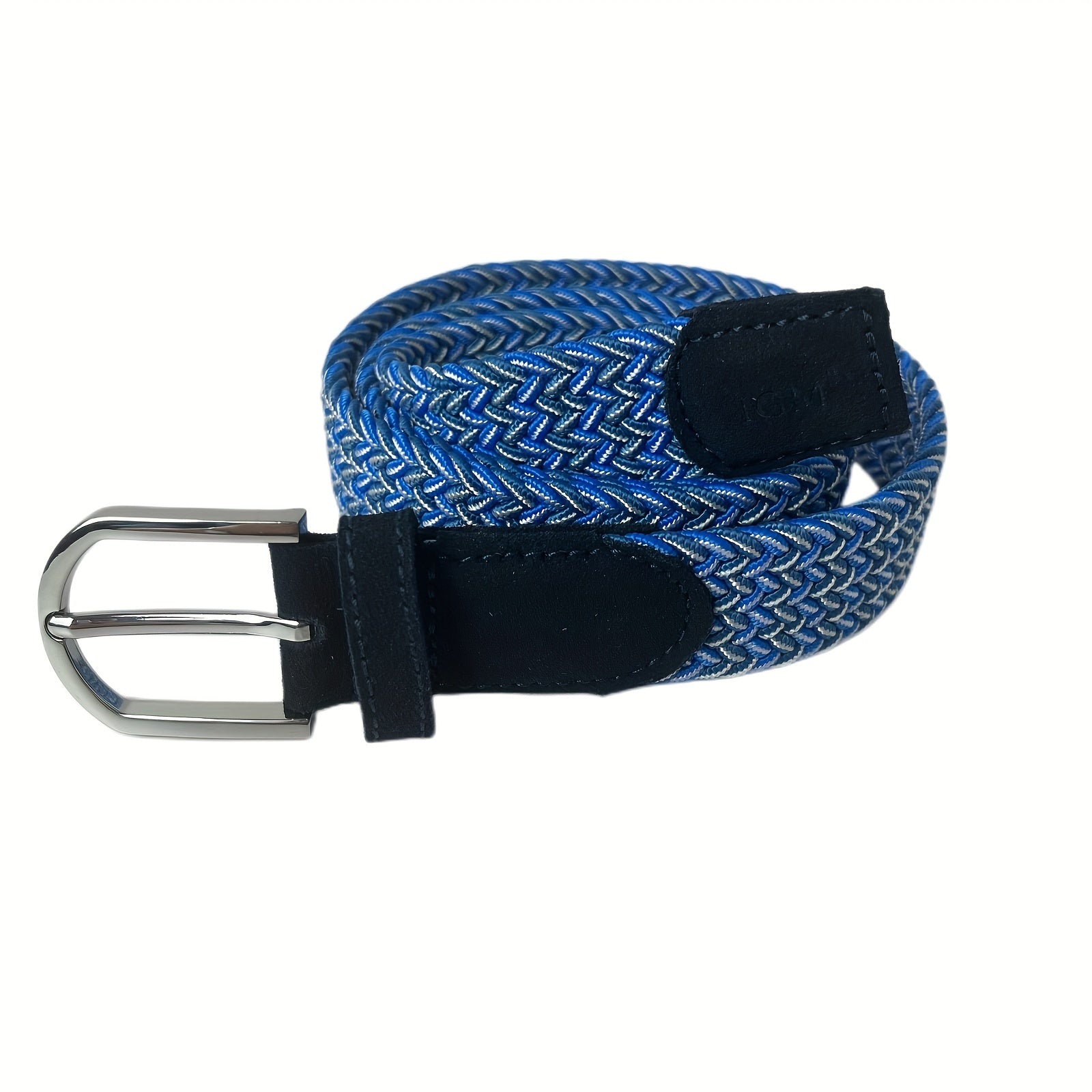 Elastic Braided Belt Pin Buckle Stretch Belt Canvas Waistband