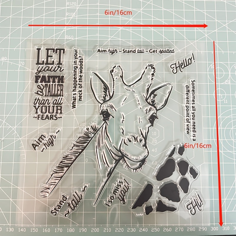Giraffe Clear Transparent Silicone Stamps DIY Scrapbooking Album Crafts