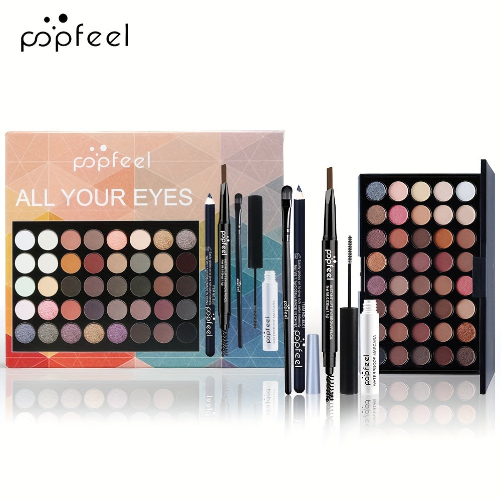 Eye Makeup Set Eyeshadow Palette Eyeliner Mascara Eyebrow Pencil