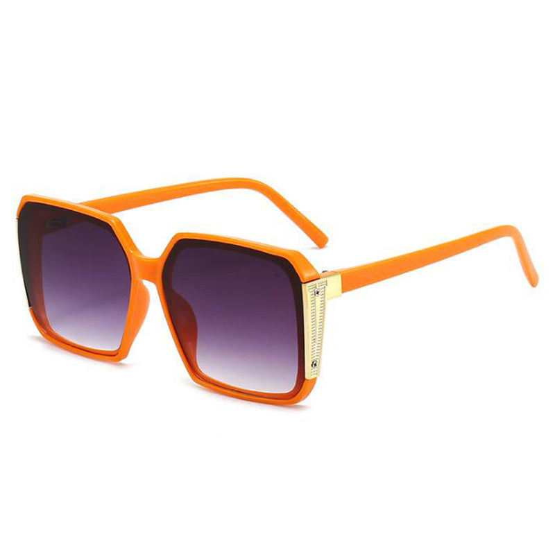Vintage Square Sunglasses Women Flat Top Shade Eyeglasses