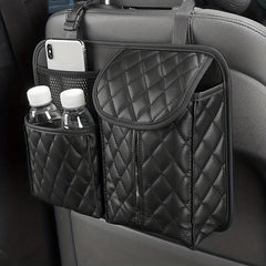 Car Seat Back Storage Bag Leather Lightweight Multifunctional Tissue Box