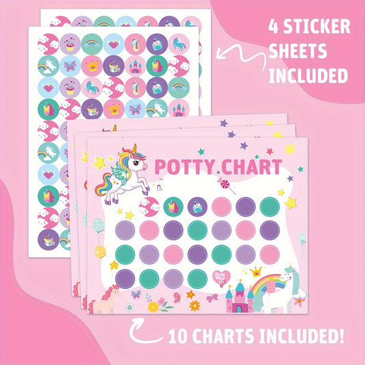 Toilet Training Unicorn Sticker Chart Potty Habit Formation