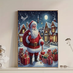 1000pcs Jigsaw Puzzle Santa Claus & Snowy Village Scene for Adults