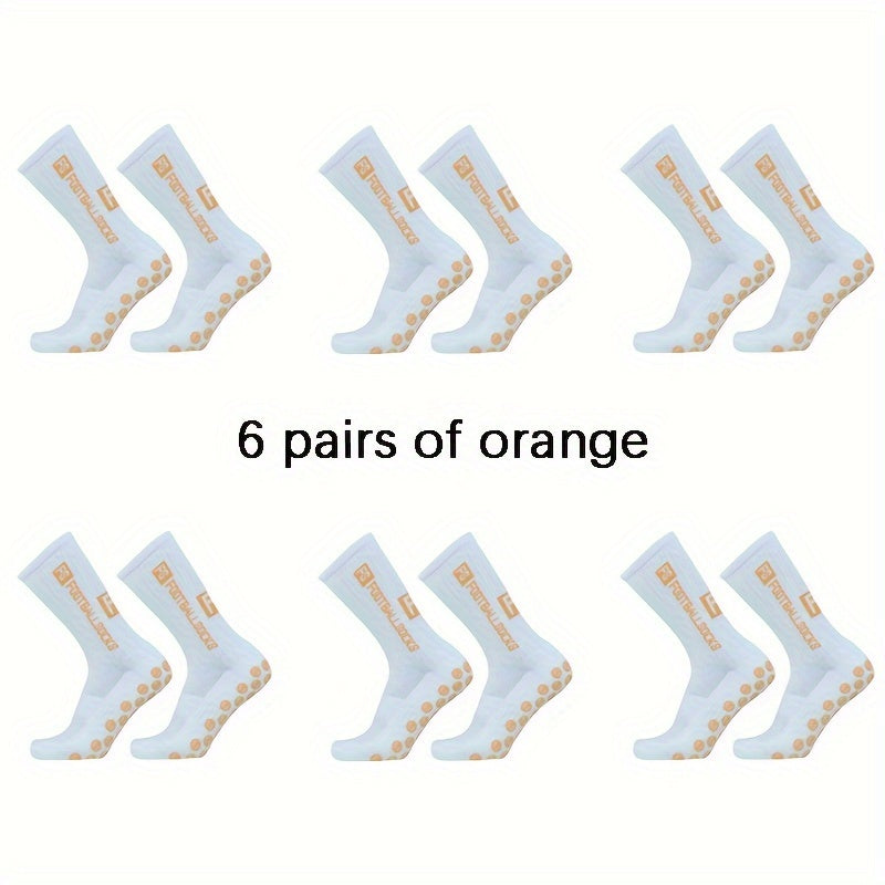 6 Pairs Non Slip Football Socks Soccer Socks