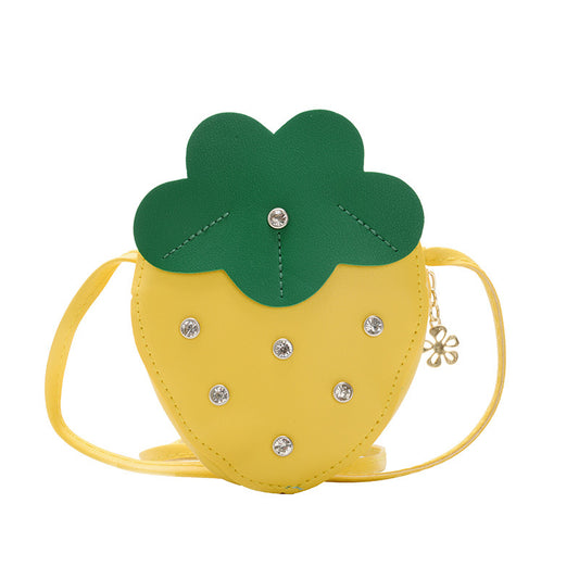 Strawberry Zipper Shoulder Bag Messenger Bag Coin Purse Wallet Chain Crossbody B