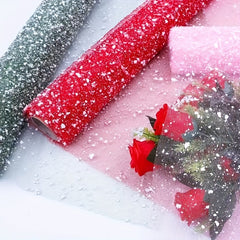 350cm Snow Dot Yarn Bouquet Packaging Gauze Curtain DIY Rose Wrap Tissue