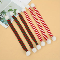 10pcs Mini Christmas Scarf Wine Bottle Knitted Scarf Doll Christmas Decor