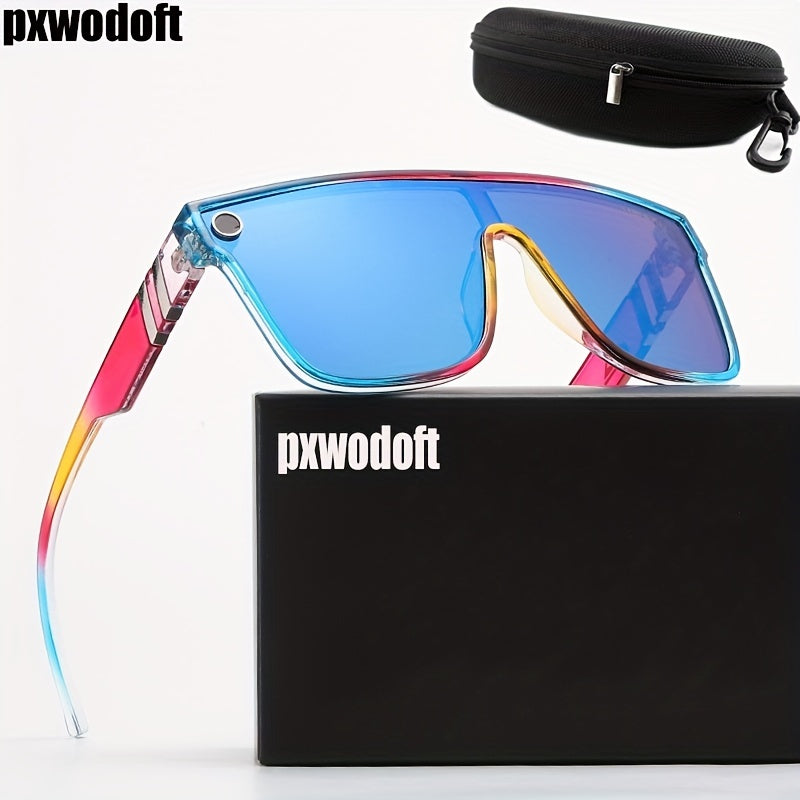 Pxwodoft Men's Cycling and Sports Sunglasses UV Resistant Dazzling Sunglasses
